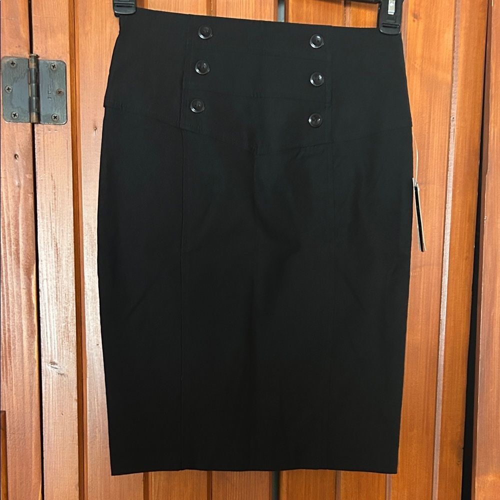 B wear Black Double-Button Pencil Skirt size 3.  WS